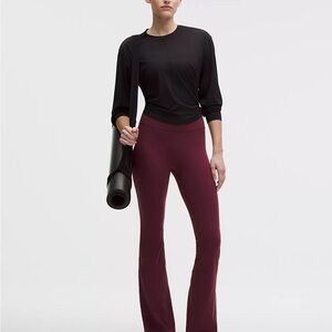 NWT Lululemon Groove Pant SHR Flare Nulu Pant/ size 12/ burgundy